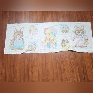 Vintage Wamsutta O.T.C. Hallmark Cards Inc. Easter springtime panel with bunny